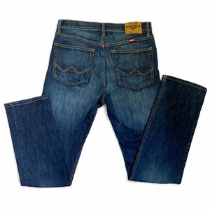 Wrangler Slim Straight Mid Wash High Rise Jeans 30